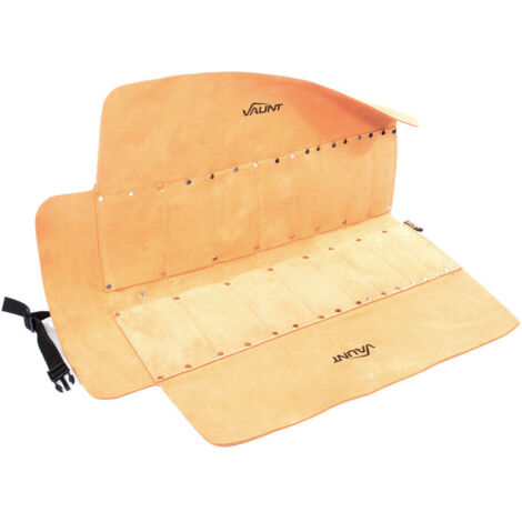 Vaunt Suede Leather Chisel Roll 16 Pocket Tool Roll Soft Case Chisel Holder
