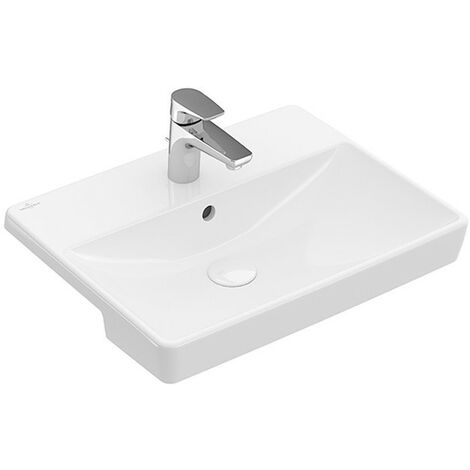 V&B AVENTO lavabo da appoggio 550x360mm con troppopieno we