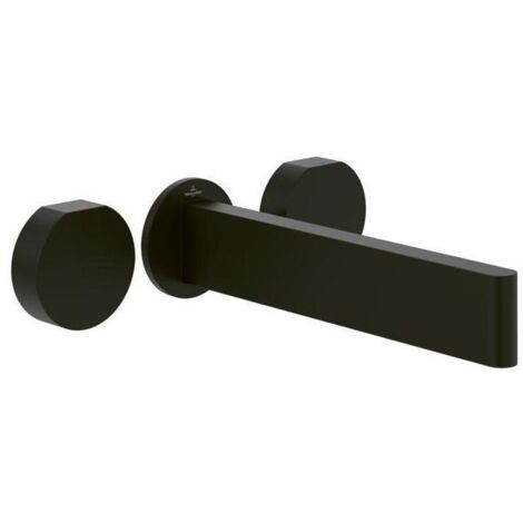 VB Dreiloch-Waschtischarmatur Dawn 60x220x60mm Rund Matt Black