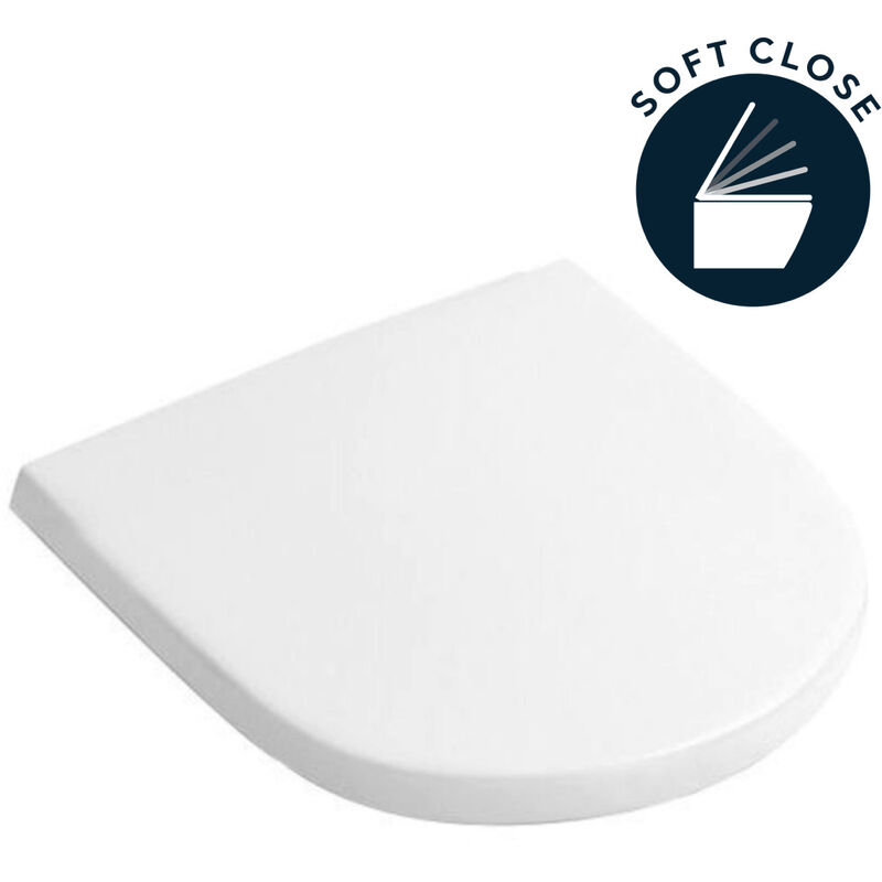 O.Novo removable seat with soft close for toilet bowl and wall-hung toilet (9M38S101) - Villeroy&boch
