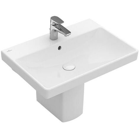 VB Waschbecken Avento 650x470mm Rechteck 1HL. mit Überlauf Weiß Alpin