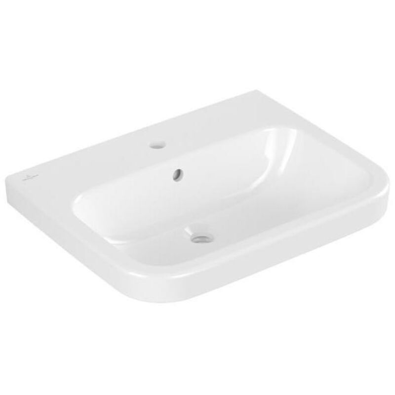 Villeroy & Boch Villeroy&boch - Waschbecken Architectura 600x470mm Rechteck 1 Hahnloch Mit Überlauf Weiß Alpin