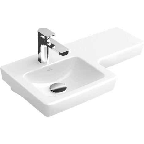 V&B Waschtisch Subway 2.0 63cm eckig Becken links 4115 6L 01 weiß