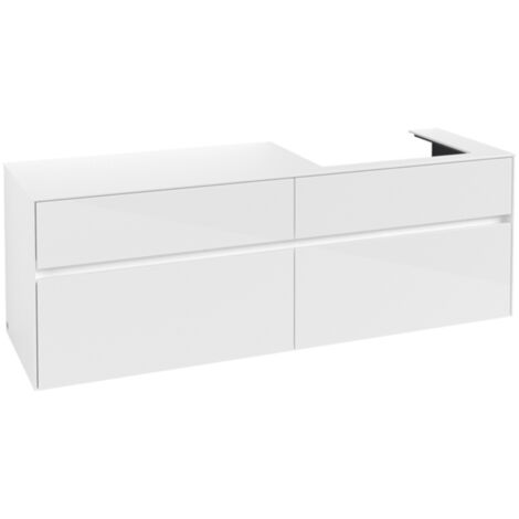 V&B Waschtischunterschrank COLLARO 1600x548x500mm Glossy White