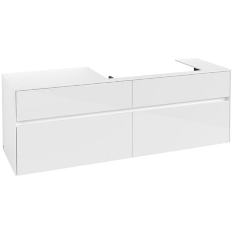 V&B Waschtischunterschrank COLLARO 1600x548x500mm Glossy White