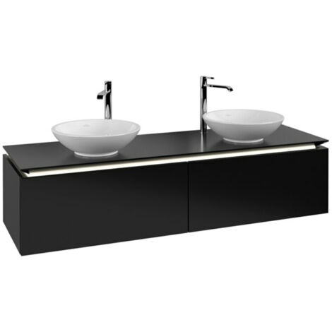 V&B Waschtischunterschrank Legato 160x38x50cm, f 2 WT, LED, bl ma Lac