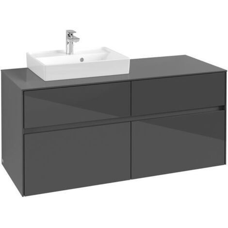 VB WBUS Collaro C071 1200x548x500mm 4 Éléments Lavabo gauche Gris brillant