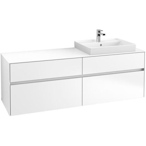 VB WTUS Collaro C023B0 1600x548x500mm avec bande 4 pièces WT re Blanc Mat