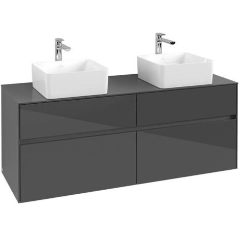 VB WTUS Collaro C048B0 1400x548x500mm avec support. 4 étagères pour 2 WT Gris brillant
