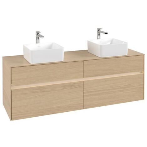 VB WTUS Collaro C052B0 1600x548x500mm avec 4 tiroirs pour 2 WT Chêne Nordique