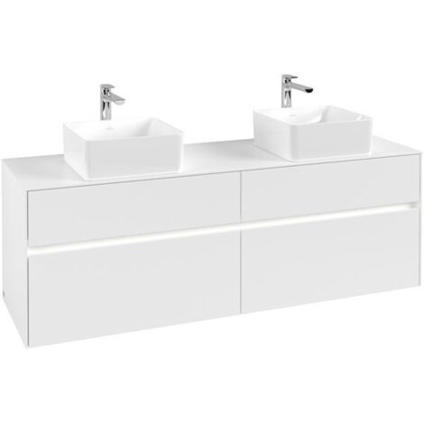VB WTUS Collaro C052B0 1600x548x500mm avec support. 4 étages pour 2 WT Blanc Mat
