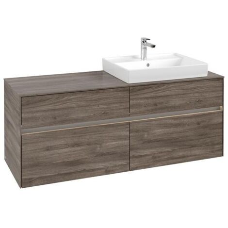 VB WTUS Collaro C086B0 1400x548x500mm avec 4 tiroirs WT en pierre chêne