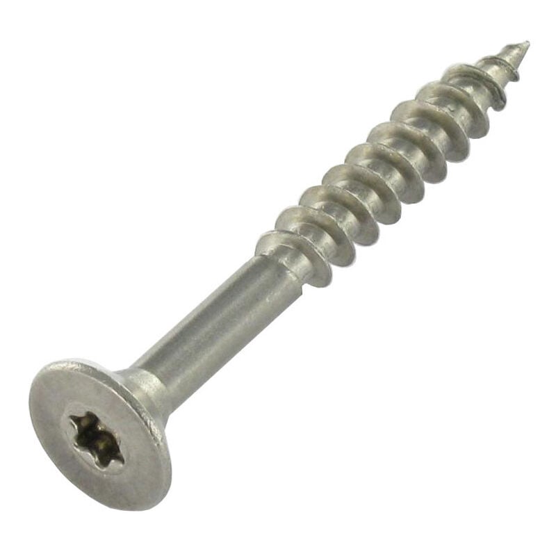 Vba Vis bois agglo Inox A2 Tête fraisée tf 10X60 Filetée sur 50 torx T40-30 pièces