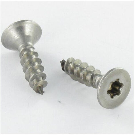 VBA Vis bois agglo Inox A2 Tête fraisée TF 3X30 Filetage total TORX T10-30 pièces