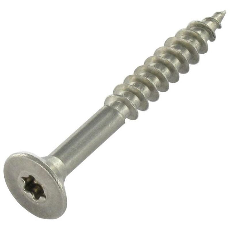 Vba Vis bois agglo Inox A2 Tête fraisée tf 4.5X80 Filetée sur 48 torx T20-200 pièces