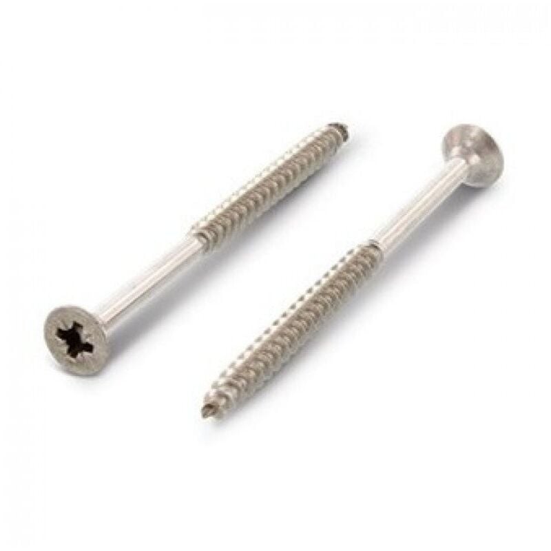 Vba Vis bois agglo Tête fraisée tf Pozi N°2 4X25 Filetage partiel Inox A4-500 pièces