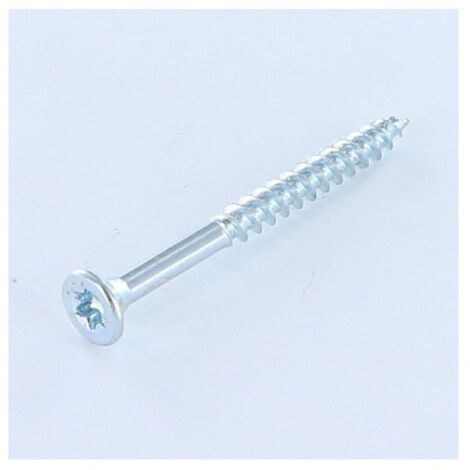VBA Vis bois agglo Tête fraisée TF TORX T40 8X100 Filetée sur 60 Acier zingué-400 pièces
