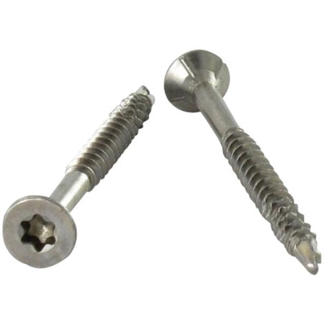 VBA Vis bois agglo Vis autoperceuse Tête fraisée TF Cranté 4X35 TORX T20 Inox A2-1 piece