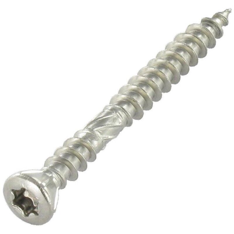 Vis terrasse Double filet Tête fraisée tf torx T25 5X70 Pointe antifendage cut type 17 Inox A2-400 pièces
