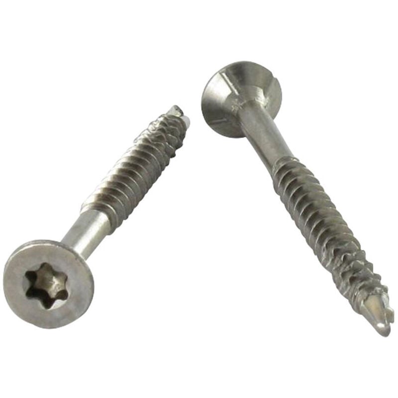 VBA Vis bois agglo Vis autoperceuse Tête fraisée TF Cranté 5X40 TORX T25 Inox A2-200 pièces