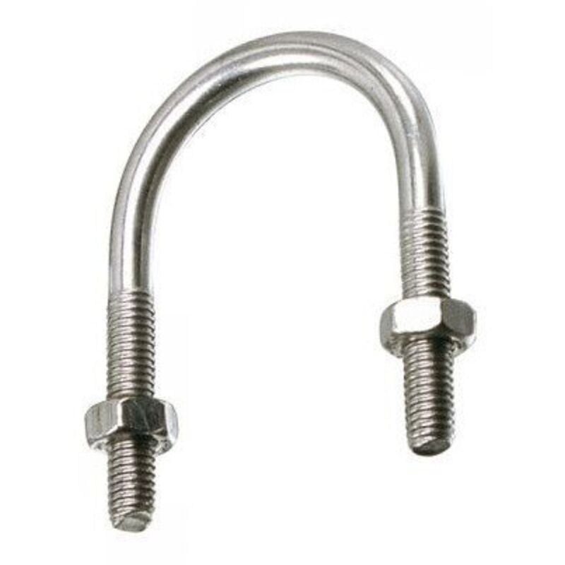 Vis Express - Etrier Acier zingué Fond rond Fileté M8/28 Tube De 61-5 pièces