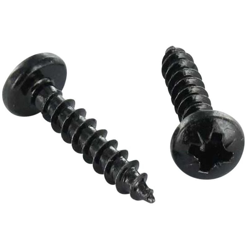 VBA Vis bois agglo Tête ronde TR Pozi N°1 3X10 Acier zingué noir-4000 pièces