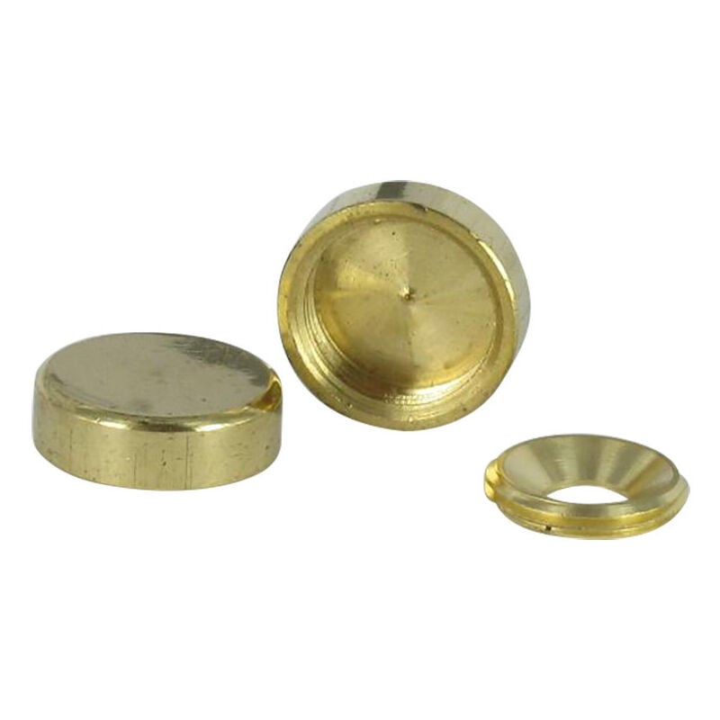 Rosace cyndrique ou cache vis (1 rosace et 1 cuvette de vis) Laiton noir Diamètre 15 Vis 3A4.-10 pièces