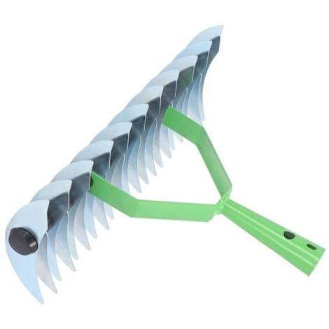 VBESTLIFE râteau de jardin Râteau à chaume en acier inoxydable, dents à pointe incurvée, râteau à gazon pour quincaillerie outils