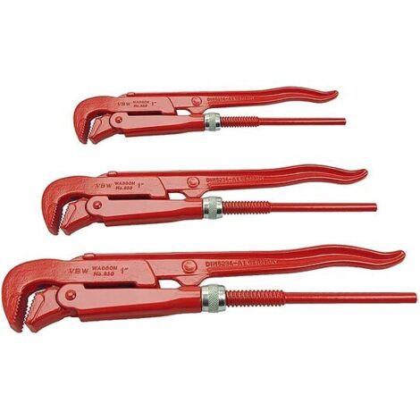 VBW Rohrzangen-Satz 90° - 3-teilig - mit 1'', 1 1/2'' und 2'' Rohrzange