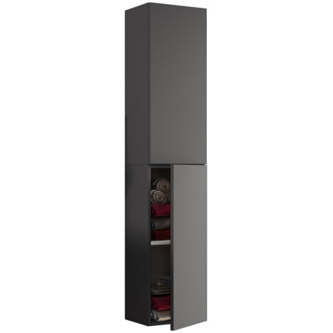 VCB11 Badschrank hoch hoch mit 2 Türen Anthrazit.