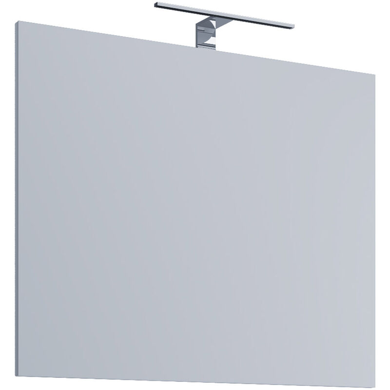 VCB2 Miroir de salle de bain, miroir 60 cm, éclairage inclus, blanc.