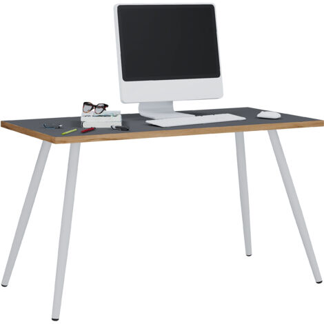 VCM Scrivania Computer Tavolo Ufficio Tavolo Scandanivischer Retro Look Salia 110x50 cm (Antracite / Rovere Miele)