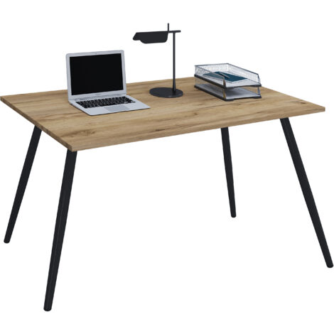 VCM Scrivania Computer Tavolo Ufficio Tavolo Scandanivischer Retro Look Salia 138x80 cm (Rovere Miele)