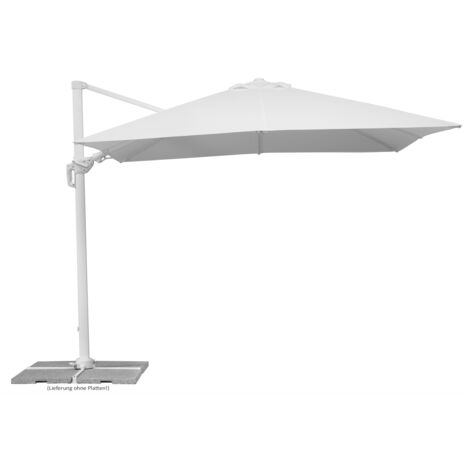 VCPendelschirm 'Rhodos Twist Bianco', ca. 300 x 300 cm, weiss