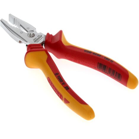 VDE 8250-160 H Alicate combinado de alta resistencia VDE con aislamiento de funda 160 mm