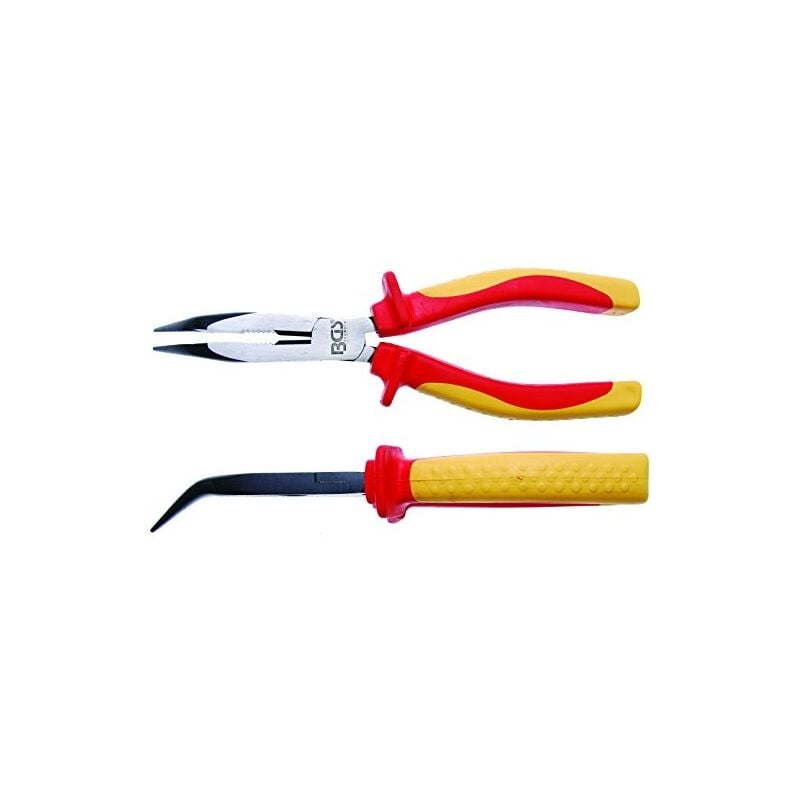 Bgs Technic - vde pince à bec long 200 mm coudée