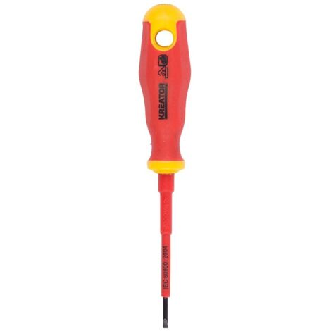 VDE-zertifizierter Schlitzschraubendreher Kreator  2,5 x 75 mm