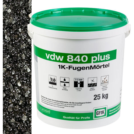 vdw 840 plus 1K-Fugenmörtel 25kg Basalt