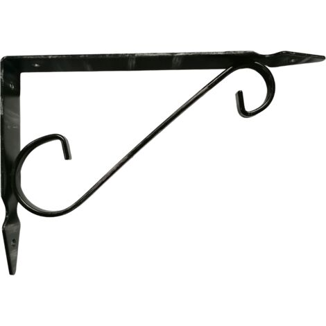 VECA - REGGIMENSOLA IN FERRO BATTUTO PERARREDO CASA 15CM - COLORE NERO