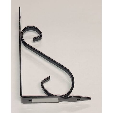 VECA - REGGIMENSOLA IN FERRO BATTUTO PERARREDO CASA 15CM - COLORE NERO MICACEO