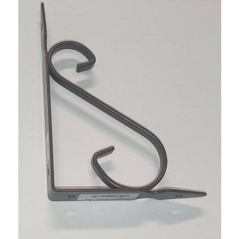 VECA - REGGIMENSOLA IN FERRO BATTUTO PERARREDO CASA 20CM - COLORE MARRONE