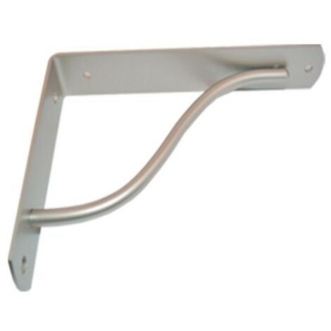 VECA - REGGIMENSOLA LINEA CURVA PER ARREDO CASA IN ZAMA 18CM - COLORE NICKEL SATINATO