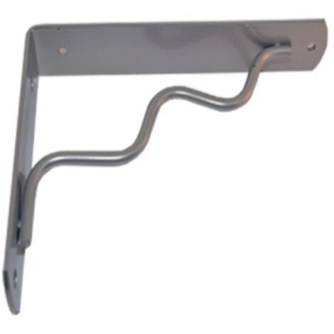 VECA - REGGIMENSOLA LINEA ONDA PER ARREDO CASA IN ZAMA 18CM - COLORE ALLUMINIO METALLIZZATO
