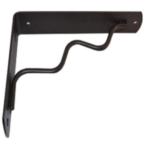 VECA - REGGIMENSOLA LINEA ONDA PER ARREDO CASA IN ZAMA 18CM - COLORE NERO MICACEO