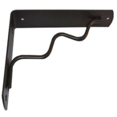 VECA - REGGIMENSOLA LINEA ONDA PER ARREDO CASA IN ZAMA 18CM - COLORE NERO MICACEO
