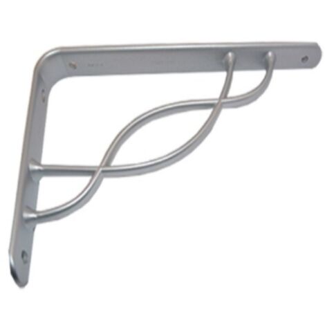 VECA - REGGIMENSOLA LINEA ONDINA PER ARREDO CASA IN ZAMA 15CM - COLORE ALLUMINIO METALLIZZATO
