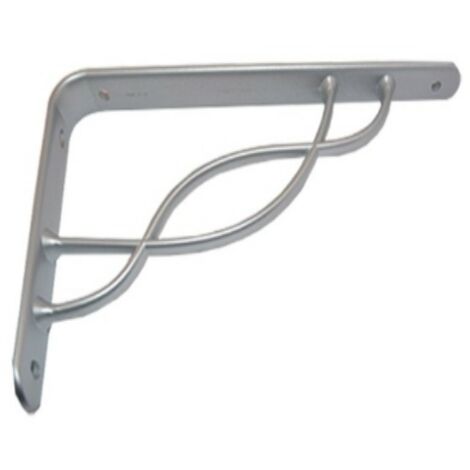VECA - REGGIMENSOLA LINEA ONDINA PER ARREDO CASA IN ZAMA 15CM - COLORE ALLUMINIO METALLIZZATO