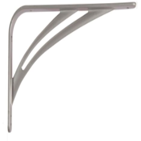 VECA - REGGIMENSOLA PESANTE LINEA LIBERTY PER ARREDO GARAGE IN ACCIAIO 30CM - COLORE ALLUMINIO METALLIZZATO