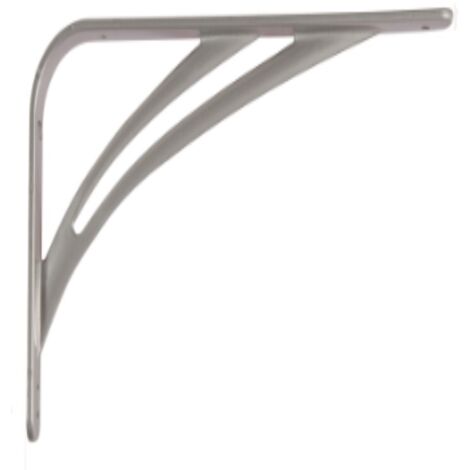 VECA - REGGIMENSOLA PESANTE LINEA LIBERTY PER ARREDO GARAGE IN ACCIAIO 40CM - COLORE ALLUMINIO METALLIZZATO