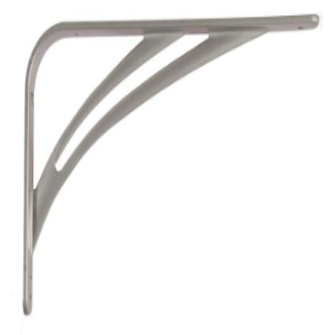 VECA - REGGIMENSOLA PESANTE LINEA LIBERTY PER ARREDO GARAGE IN ACCIAIO 40CM - COLORE ALLUMINIO METALLIZZATO